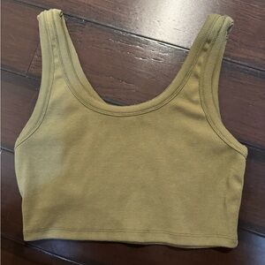 Army green tank top